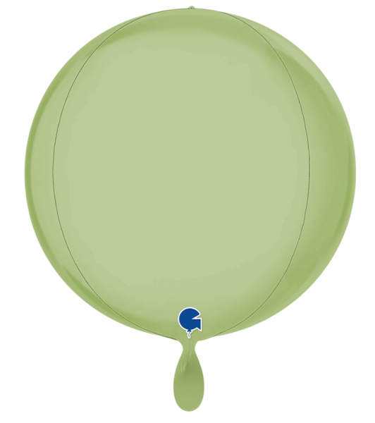 XL Folienballon Orbz - Kugel, olive gruen - ø 40cm